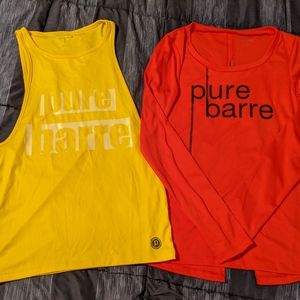 Two Pure Barre Ladies' Dri-fit Shirts Size Small